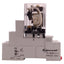 Used Schneider Electric 785XBXCD-24D Square Base Relay DPDT, 300V 16A, 24VDC Coil