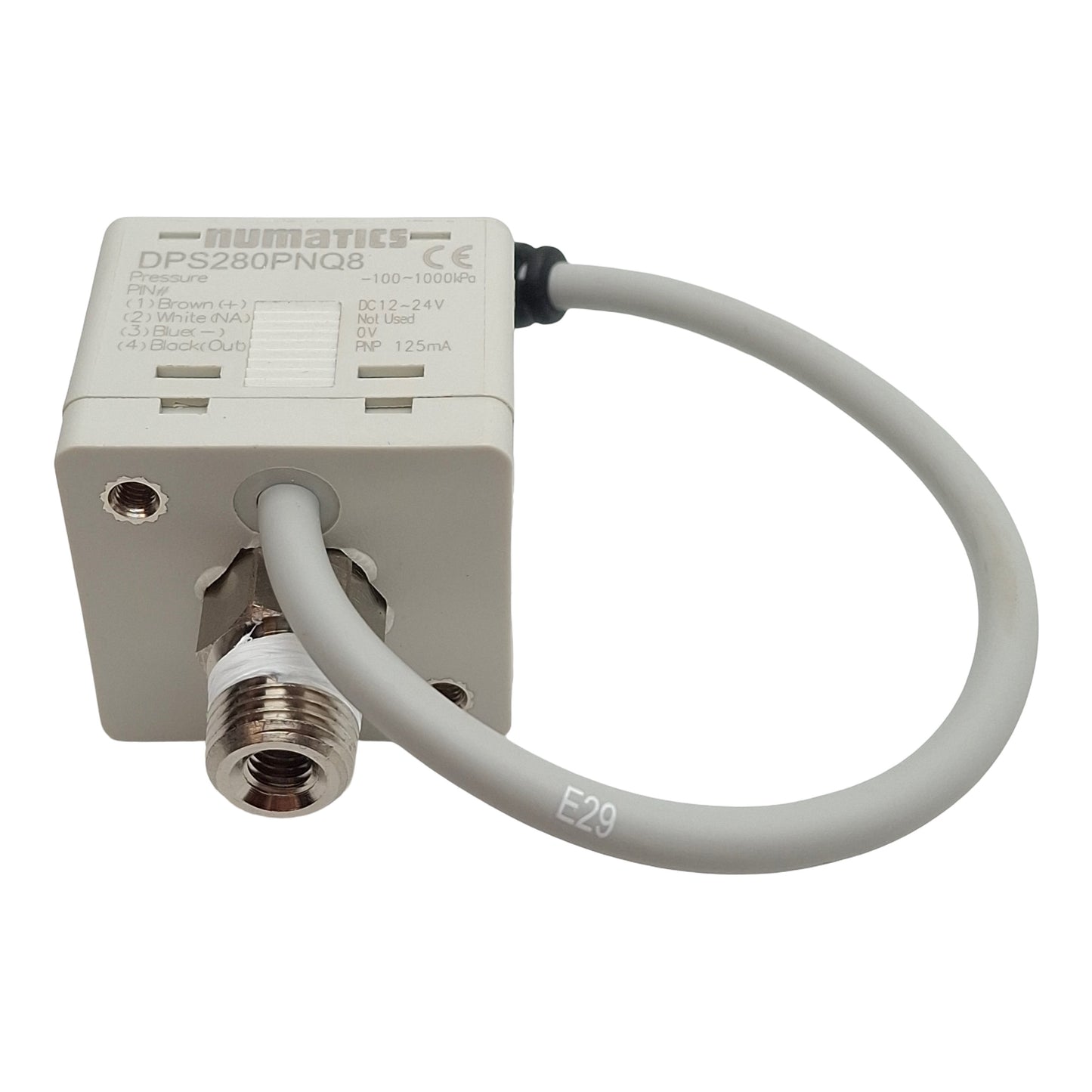 Used Numatics DPS280PNQ8 Digital Pressure Switch, PNP 125mA, 12-24VDC, -100~1000kPa