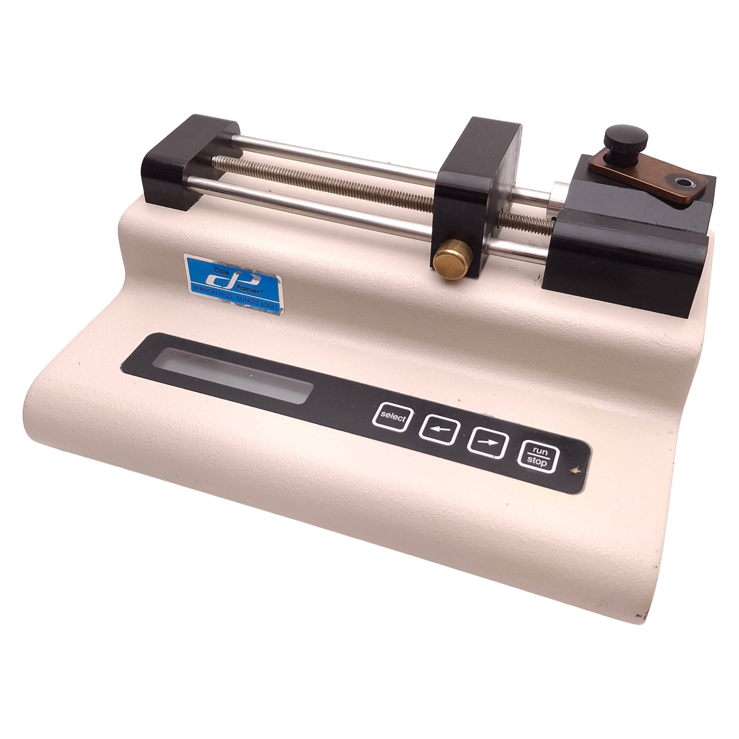 Used Cole Parmer 78-0100C Single-Syringe Pump 100-120V Supply, 0.10A, 4.9" Travel