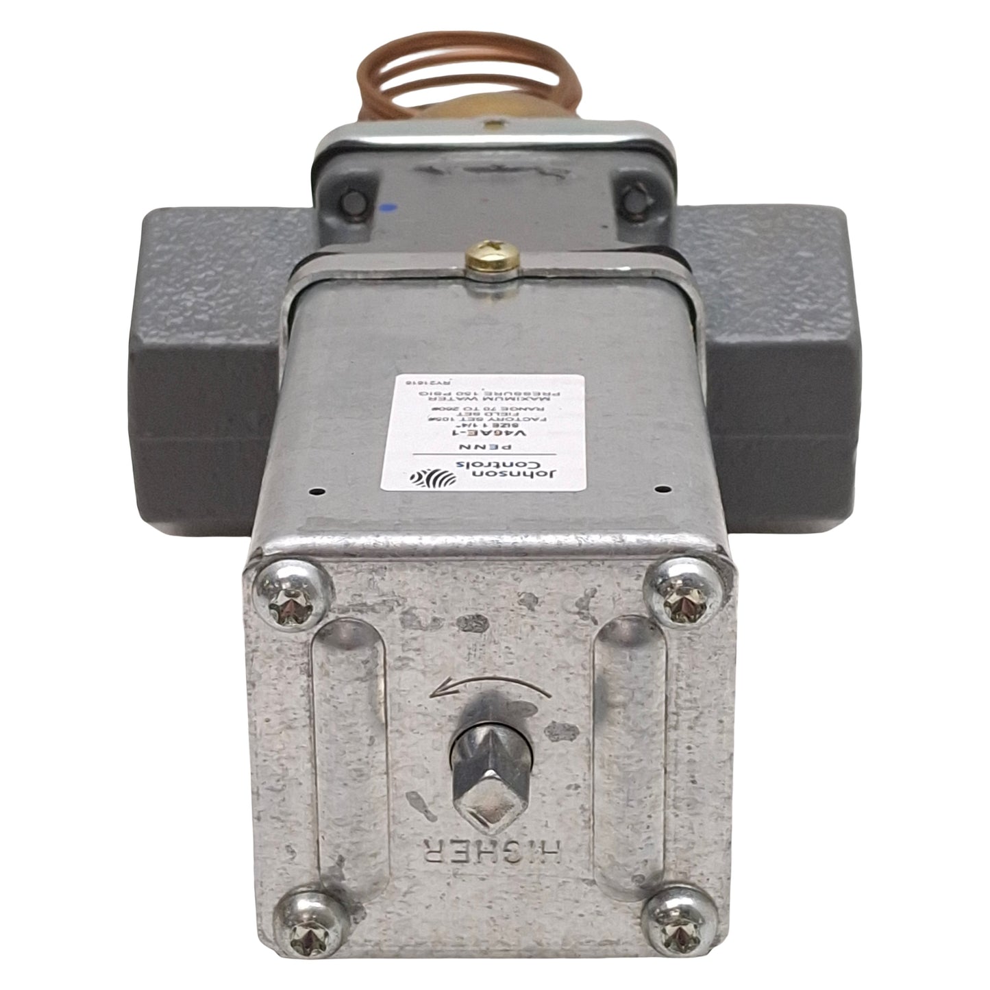 New – Open box Johnson Controls V46AE-1 Water Regulating Valve, 70-260psig Opening, 1-1/4in NPT