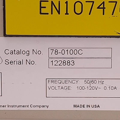 For parts or not working Cole Parmer 78-0100C Single-Syringe Pump 100-120V Supply, 0.10A *For Parts*