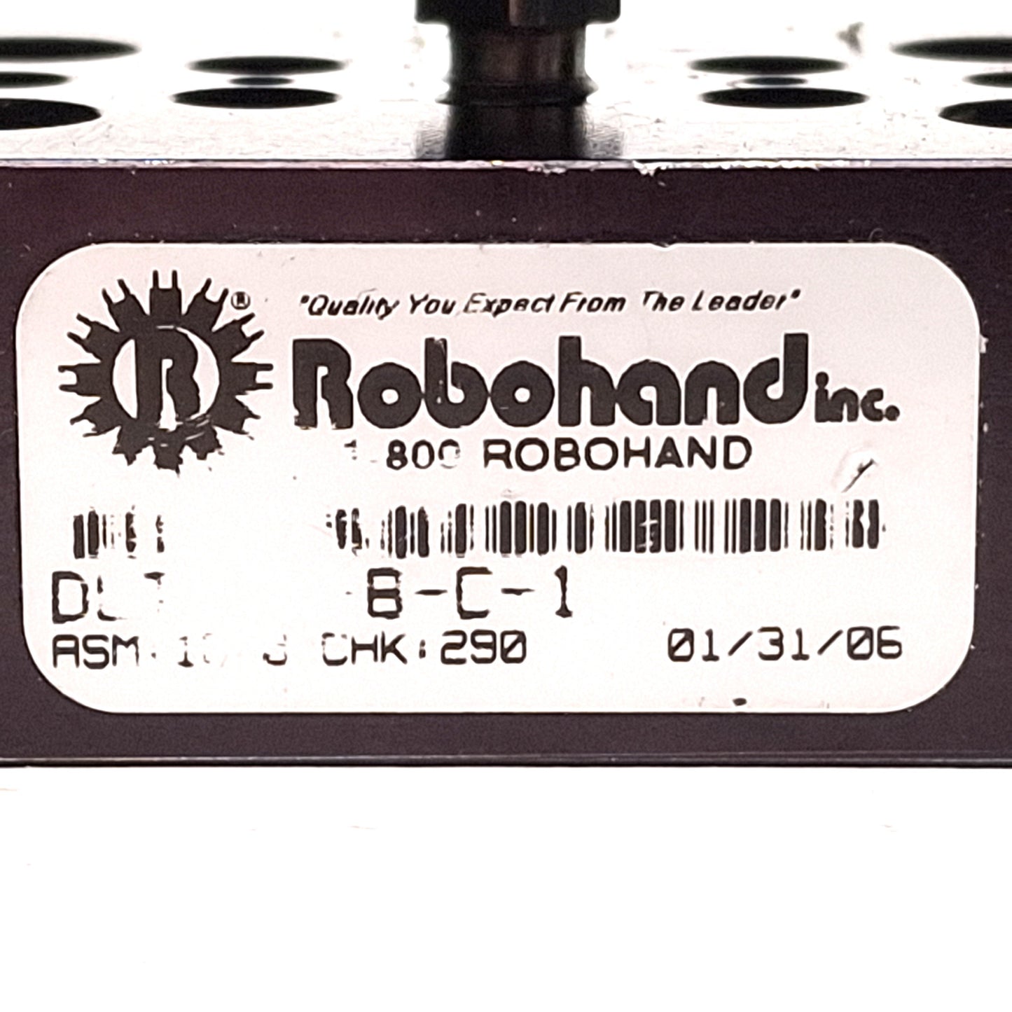Used Robohand DLT-12-B-C-1 Pneumatic Thruster Slide, ø1in Bore, 1.5in Stroke, 100psi