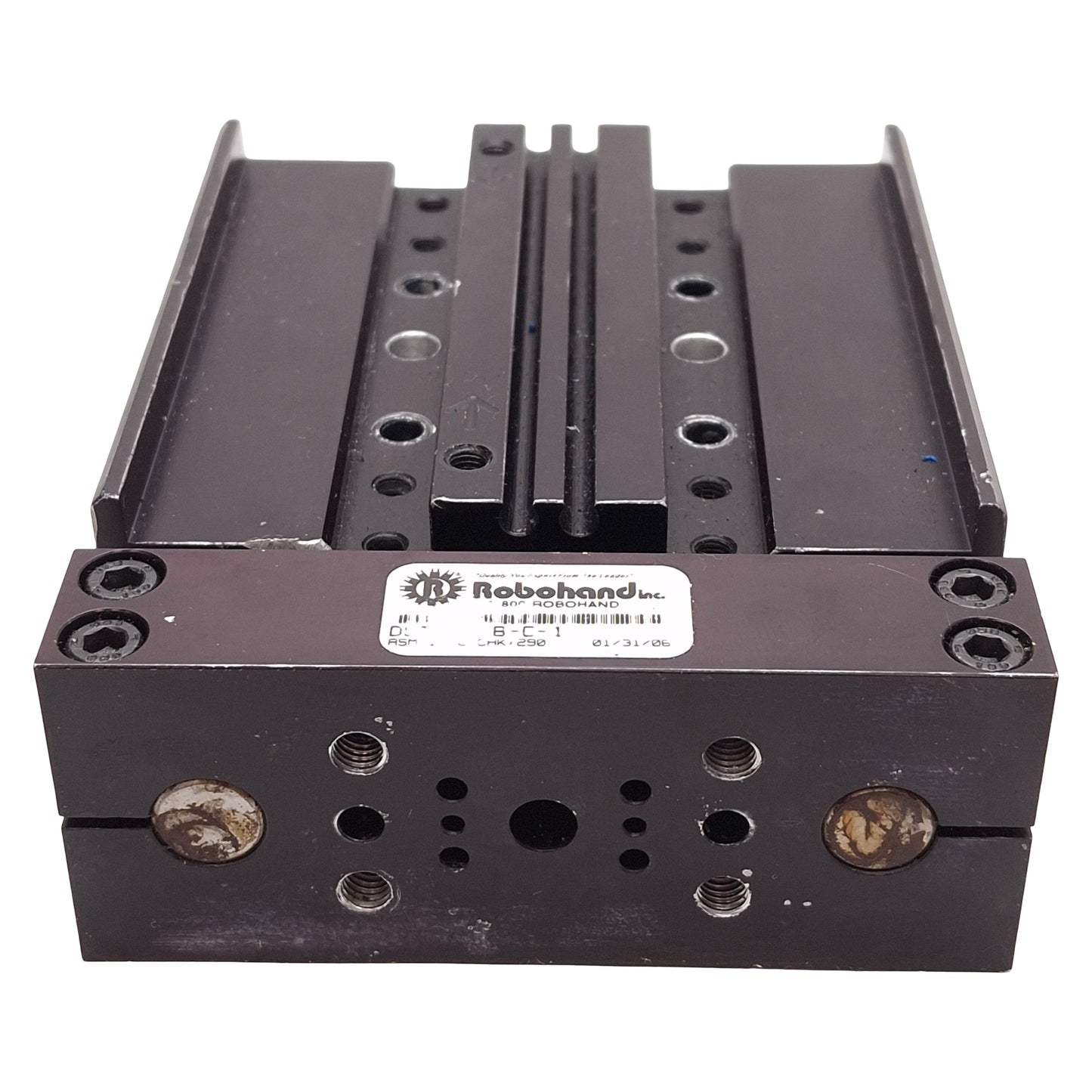 Used Robohand DLT-12-B-C-1 Pneumatic Thruster Slide, ø1in Bore, 1.5in Stroke, 100psi