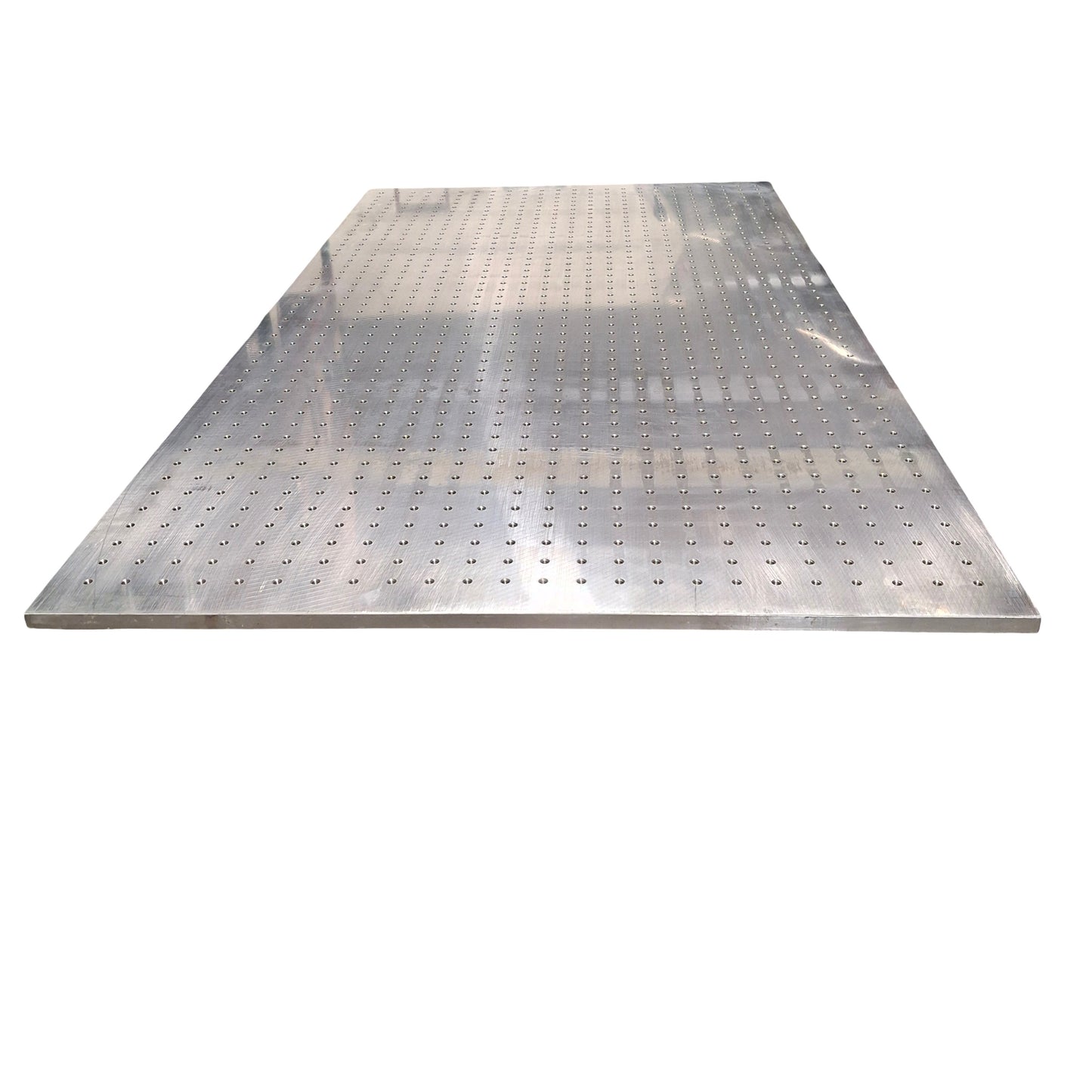 Used Solid Aluminum Optical Breadboard, 48in x 25-3/16in x 1/2in, M6x1.0, 1in Spacing