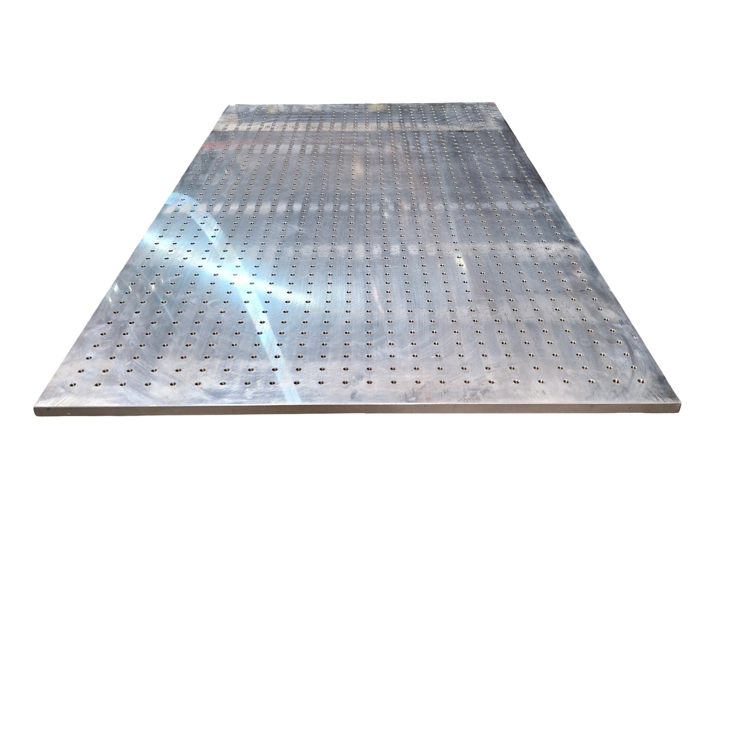 Used Solid Aluminum Optical Breadboard, 48in x 25-3/16in x 1/2in, M6x1.0, 1in Spacing