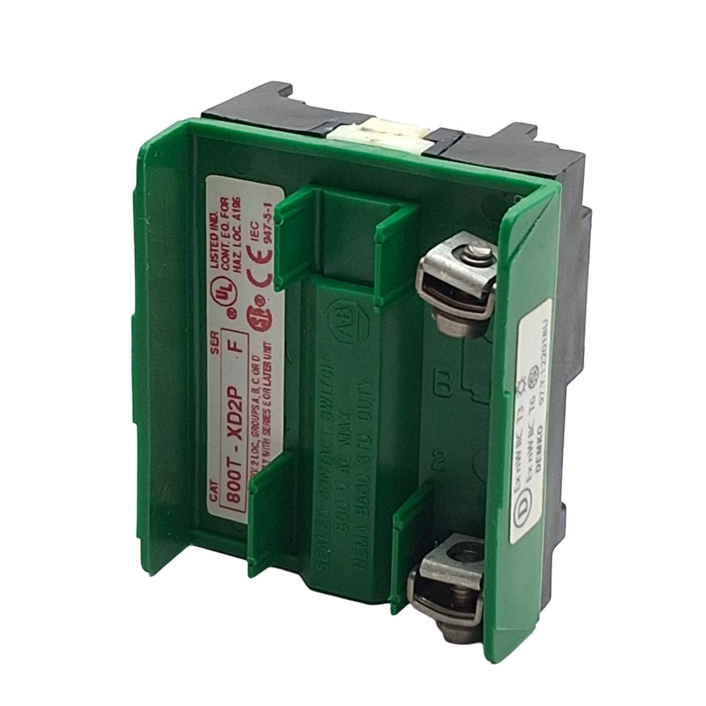 Used Allen Bradley 800T-XD2P Sealed Pushbutton Contact Block, 1NC, 600V 5A, 30mm