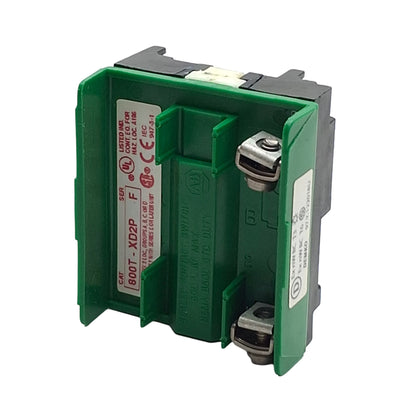Used Allen Bradley 800T-XD2P Sealed Pushbutton Contact Block, 1NC, 600V 5A, 30mm