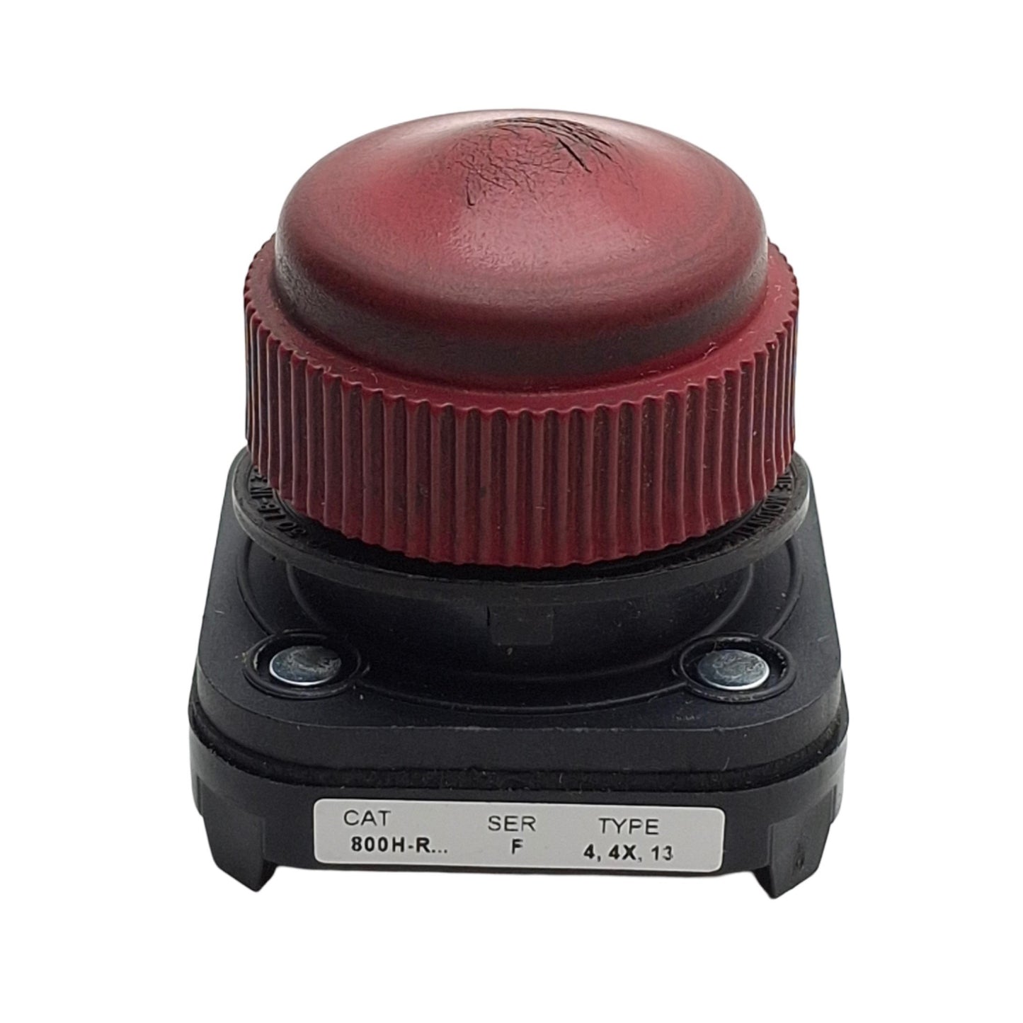 Used Allen Bradley 800T-R6 Momentary Pushbutton Operator, Booted, Red, 30mm