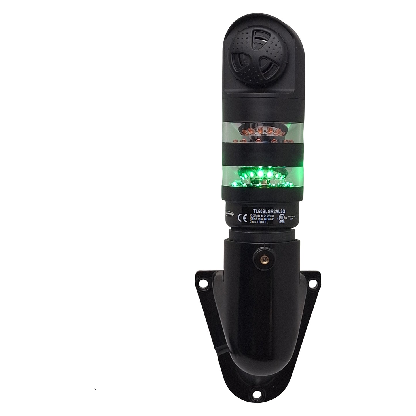 Used Banner T50BLGR2ALSQ Beacon Tower Light w/ Alarm, Flashing Red, Steady Green, 24V