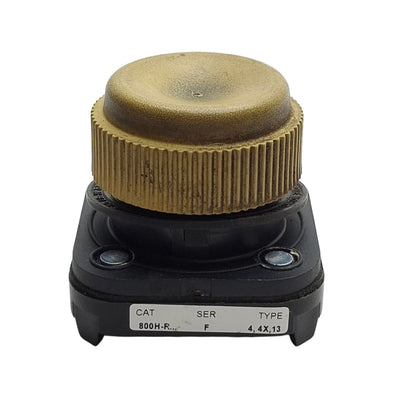 Used Allen Bradley 800T-R9 Momentary Pushbutton Operator, Booted, Yellow, 30mm