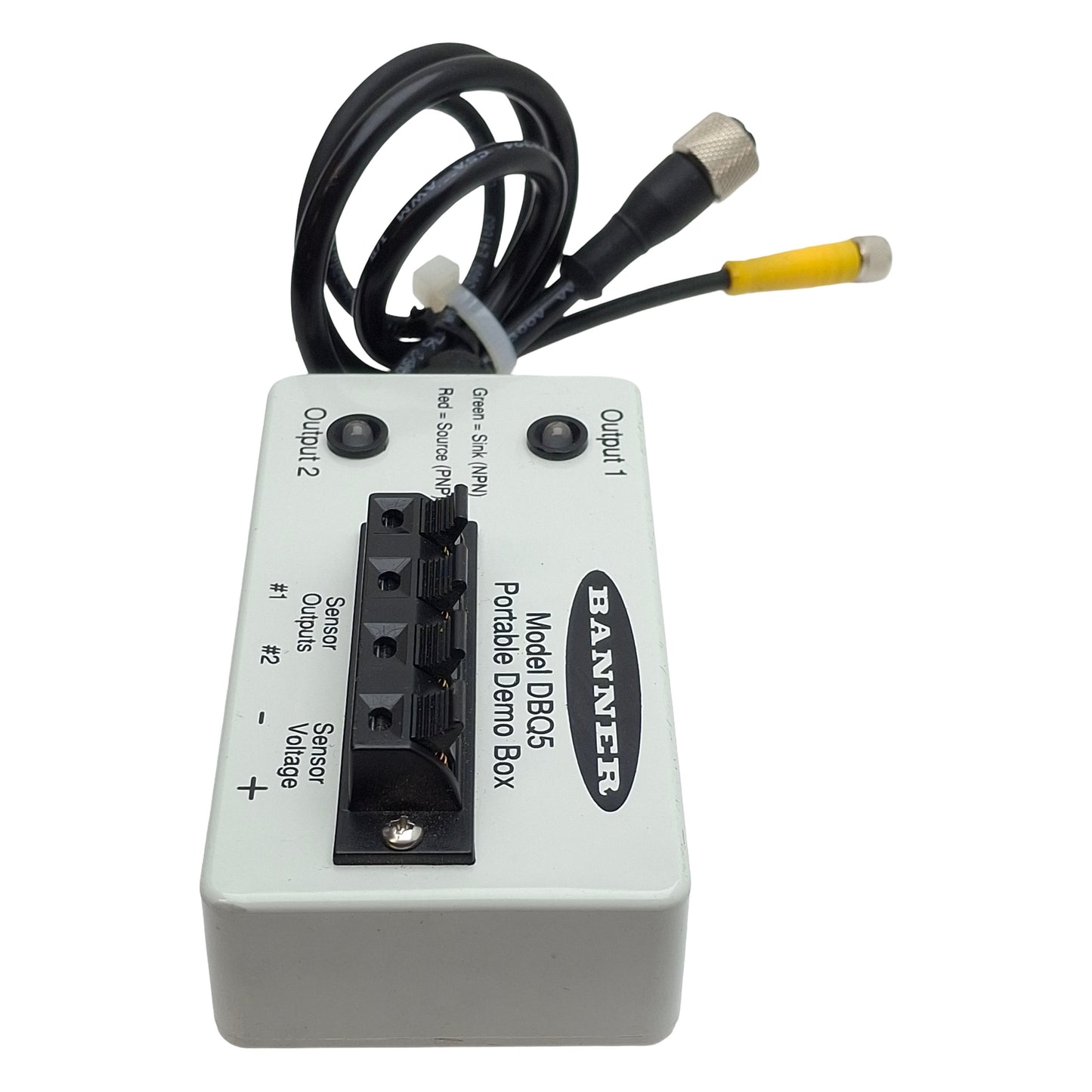 Used Banner DBQ5 39535 Mechanical Switch Portable Demo Box, 2-Outputs, 4-Pin M12