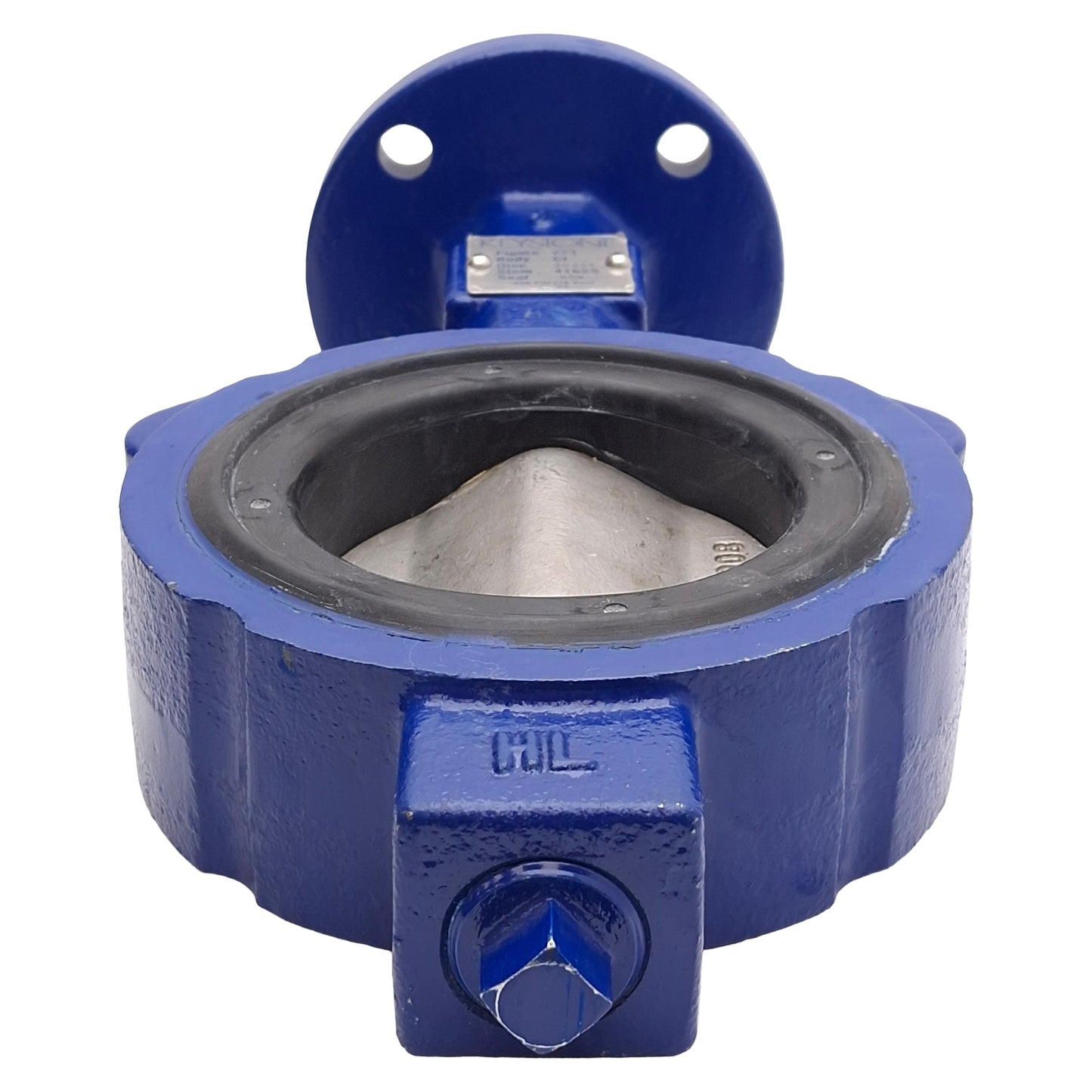 Used Keystone F221 80mm Butterfly Valve Cast Iron Body, 304SS Disc, NBR Seat, 250psi