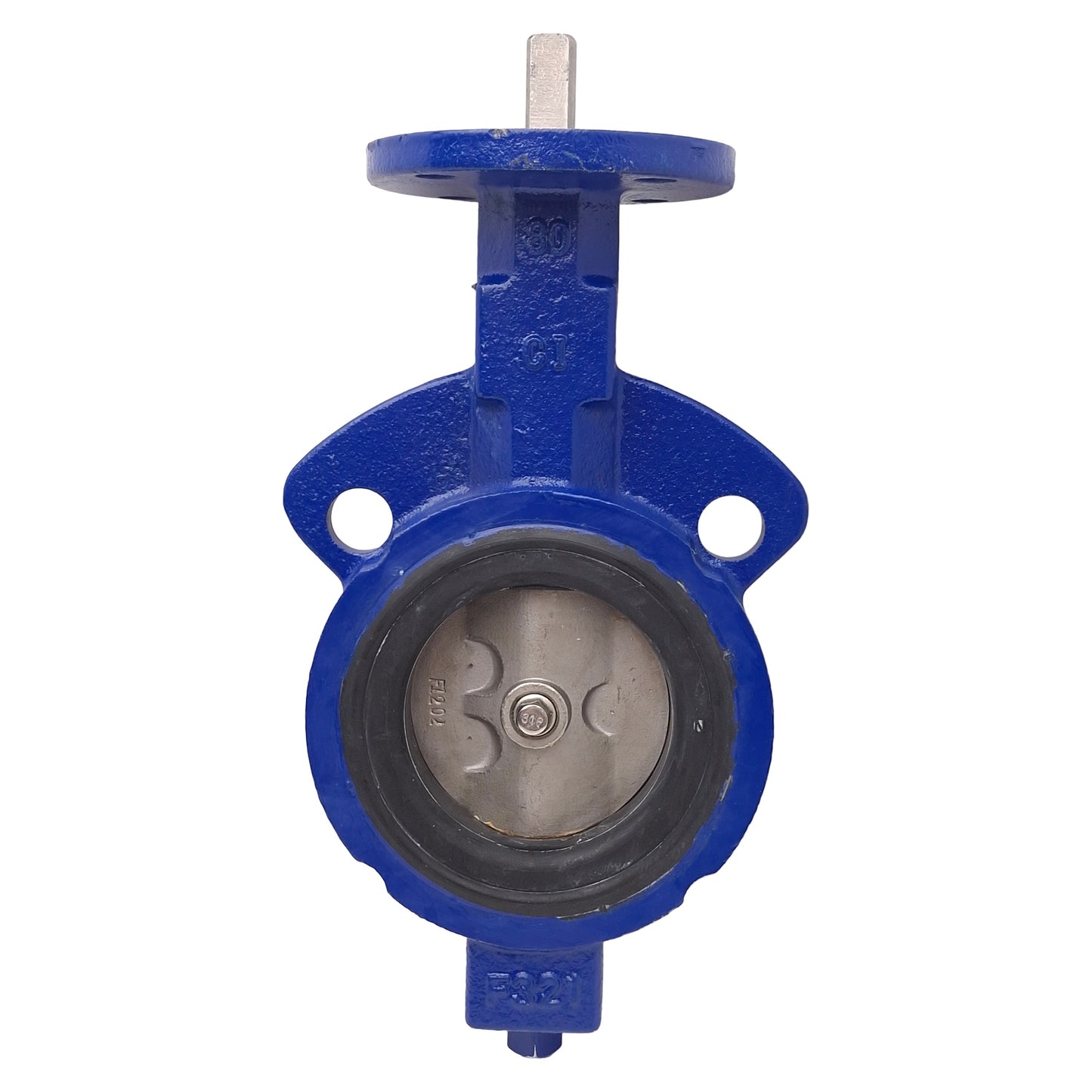Used Keystone F221 80mm Butterfly Valve Cast Iron Body, 304SS Disc, NBR Seat, 250psi