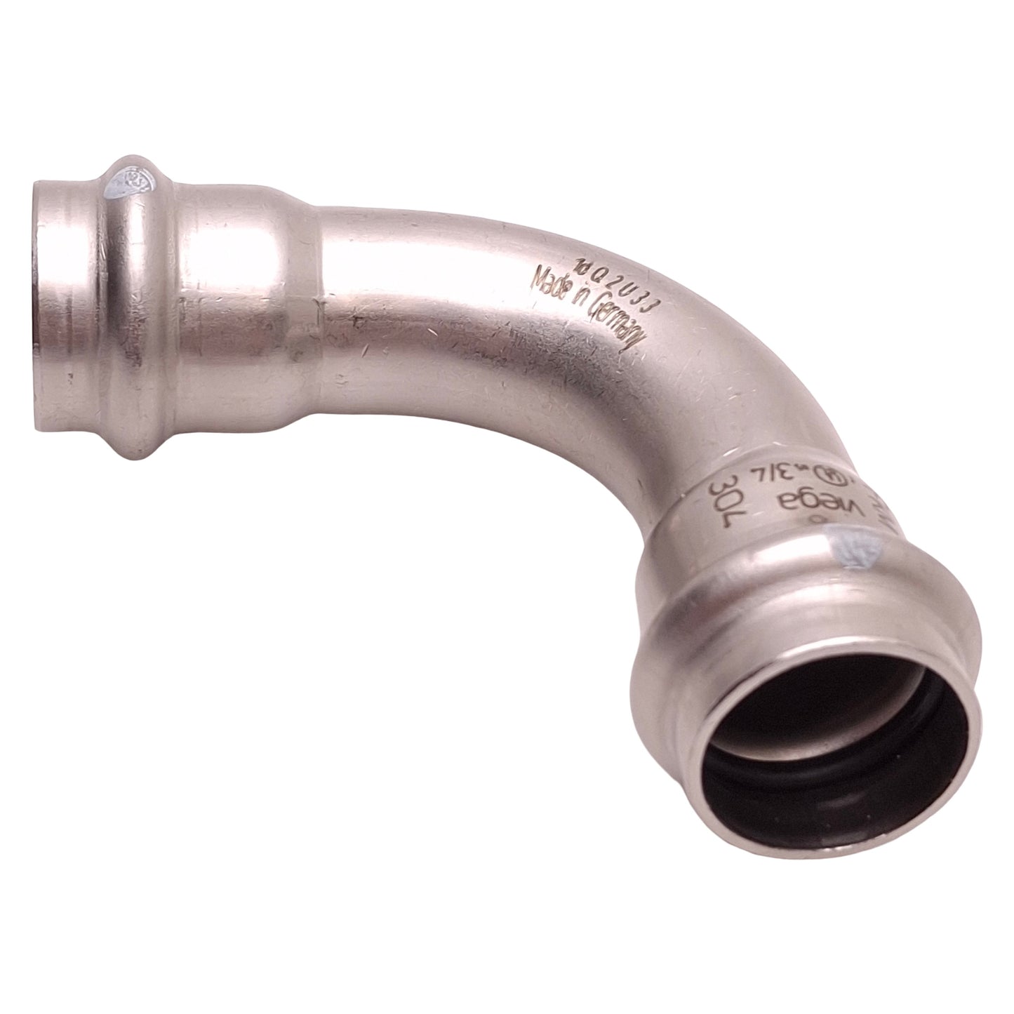 Used Viega 80405 Crimp Elbow Fitting 90° Elbow, 200psi Max, 3/4" Tube Size, ø1" OD