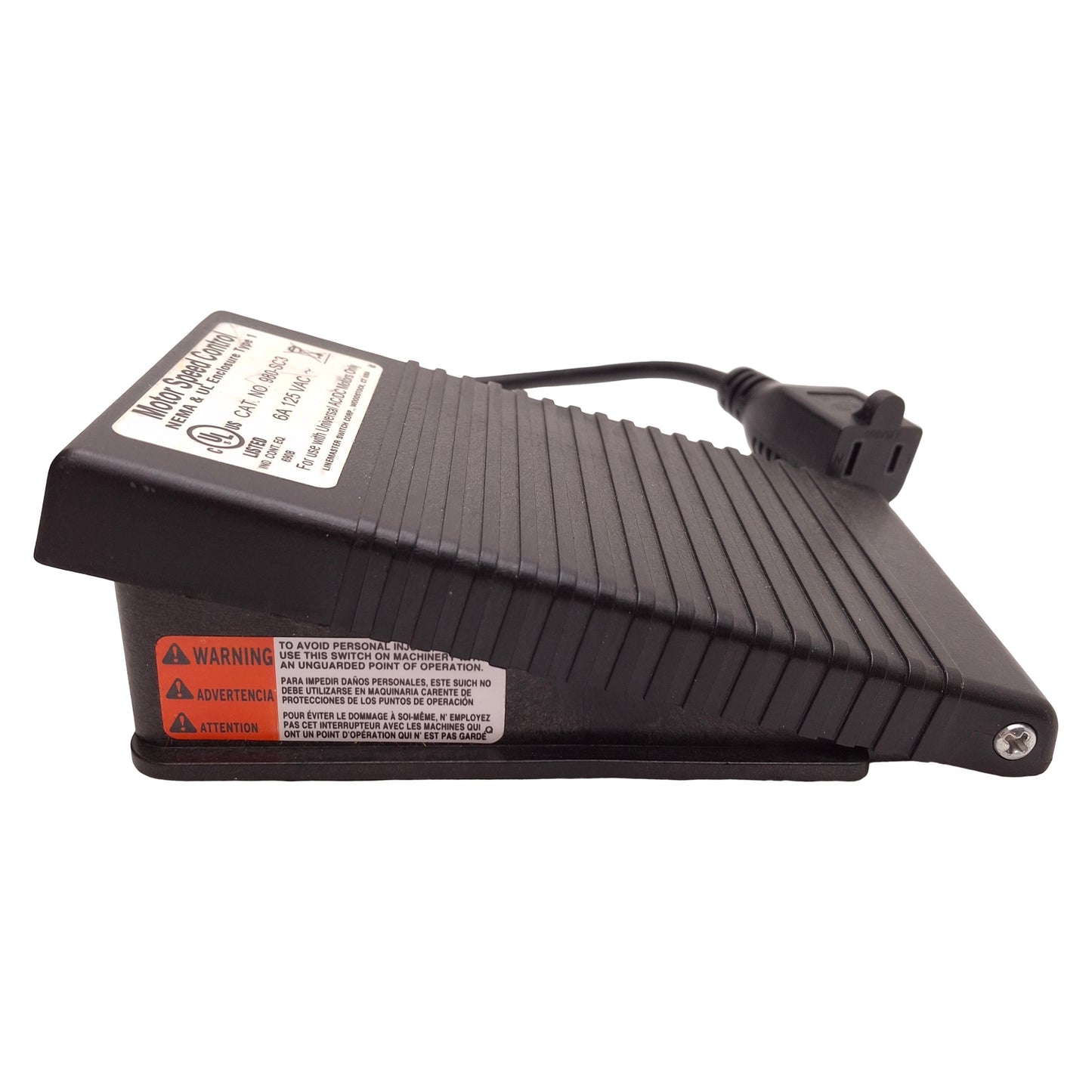 Used Linemaster 980-SC3 Motor Speed Control Momentary Foot Pedal Switch, 6A 125VAC