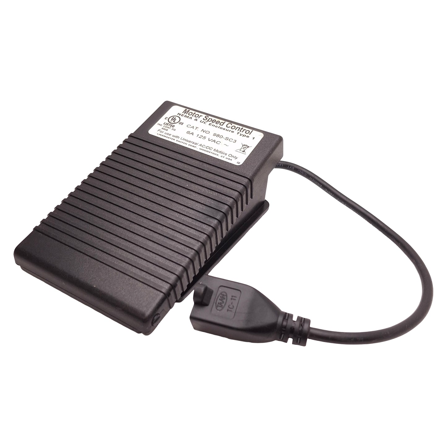 Used Linemaster 980-SC3 Motor Speed Control Momentary Foot Pedal Switch, 6A 125VAC