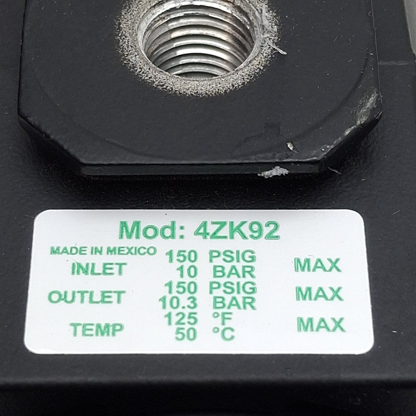 Used Speedaire 4ZK92 Filter Regulator, 150psi Set/In Max, 1/4in NPT, 80cfm, 40µm