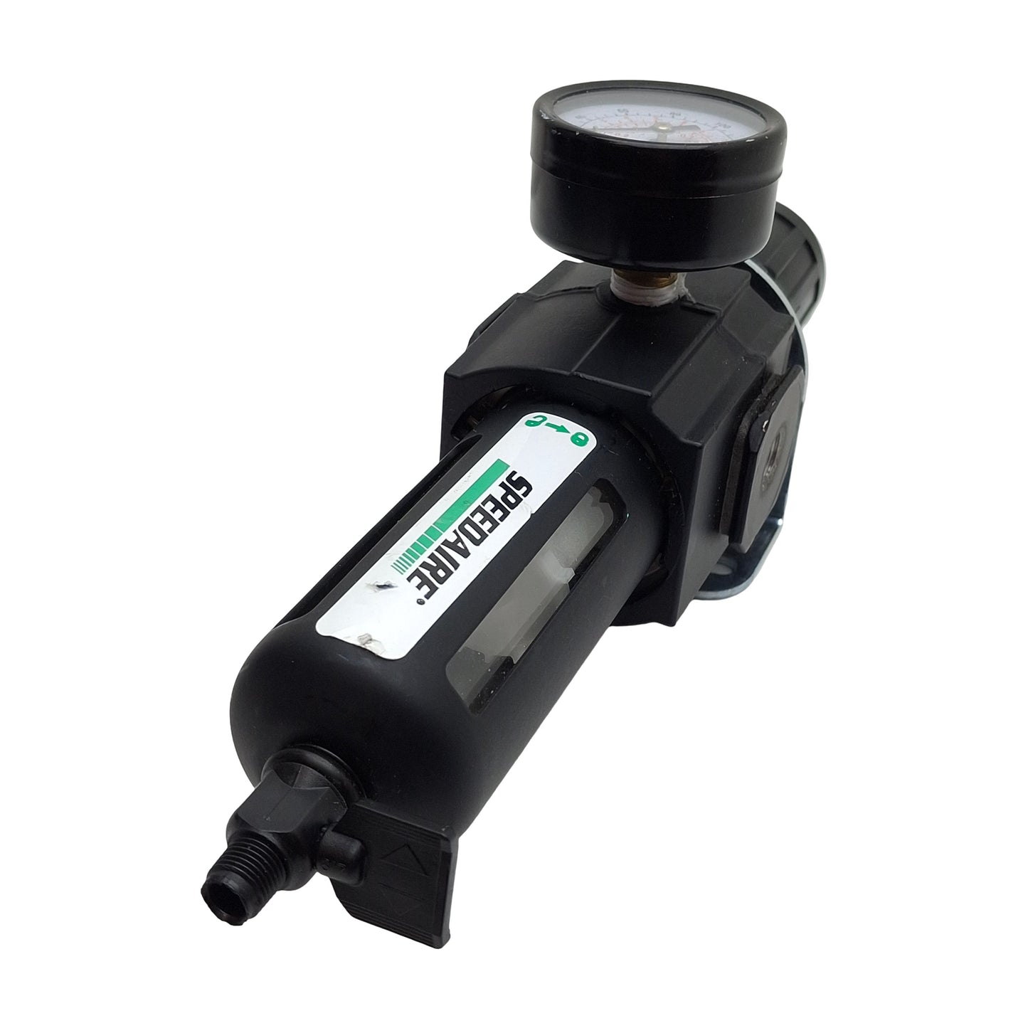 Used Speedaire 4ZK92 Filter Regulator, 150psi Set/In Max, 1/4in NPT, 80cfm, 40µm