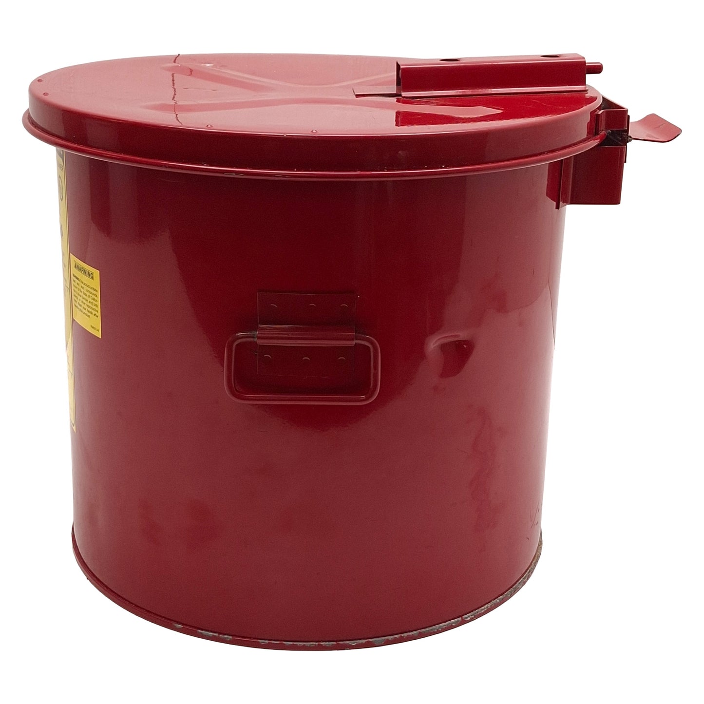 Used Justrite 27605 Dip Tank For Parts Cleaning, 5 Gallon, Steel, Manual Cover
