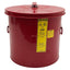 Used Justrite 27605 Dip Tank For Parts Cleaning, 5 Gallon, Steel, Manual Cover