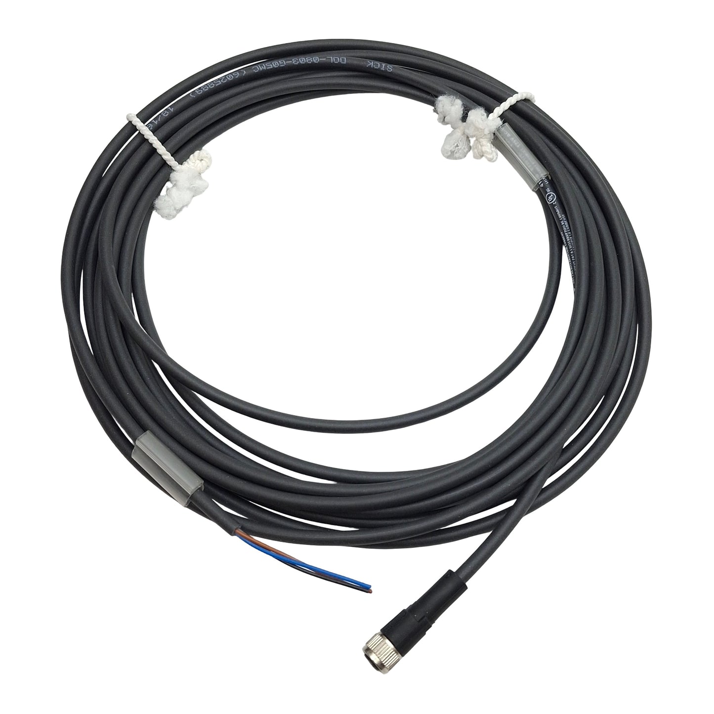 New – Open box Sick DOL-0803-G05MC Cordset, 3-Pin M8 Female to Flying Leads, 4A 125VAC/DC, 5m