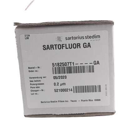 New Sartorius 5182507T1 GA Sartofluor Filter Cartridge, 0.2µm Filtration, 10in Size