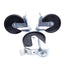 Used Lot of 3 Blickle LKRA-POA 125G-FI Swivel Casters, ø5in x 1-1/4in Wheel, Metal