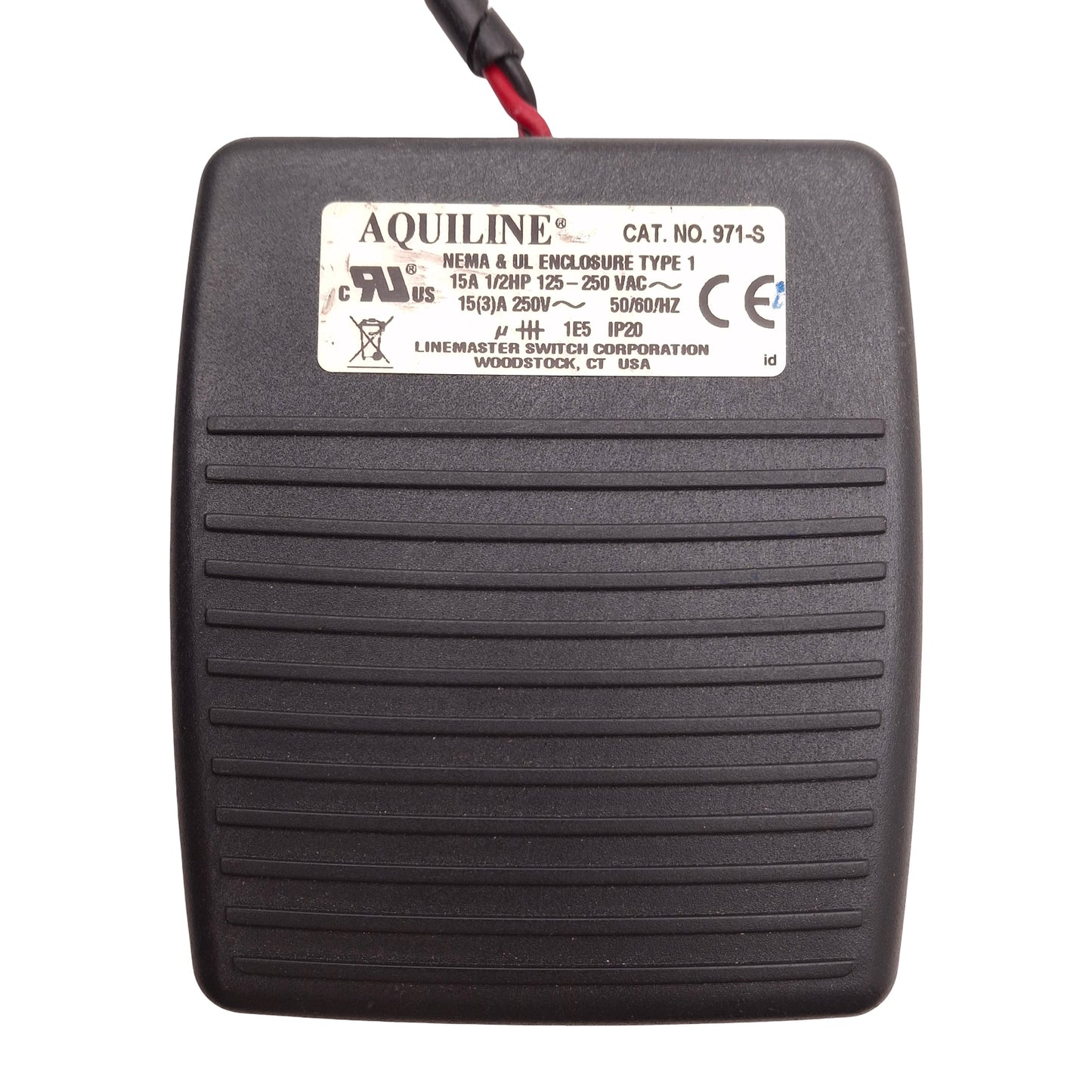 Used Linemaster Aquiline 971-S Foot Switch 15A 1/2HP 125-250VAC 50/60Hz NEMA UL Type1