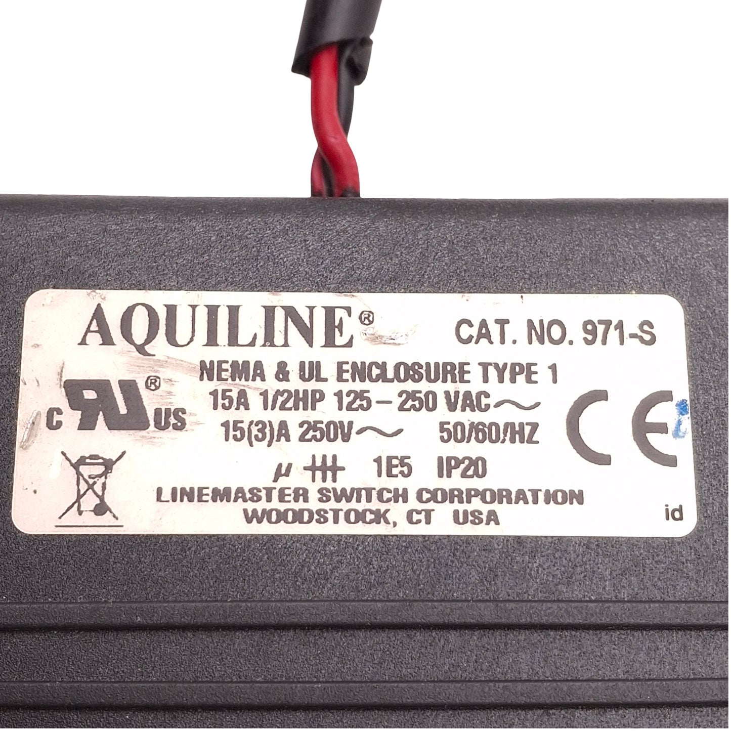 Used Linemaster Aquiline 971-S Foot Switch 15A 1/2HP 125-250VAC 50/60Hz NEMA UL Type1