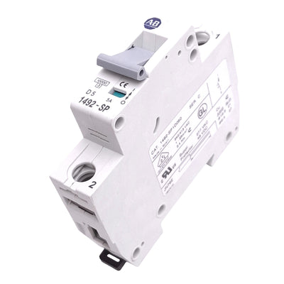 Used Allen Bradley 1492-SP1D050 Circuit Breaker, 1-Pole, 5A, 48VDC/277VAC Max
