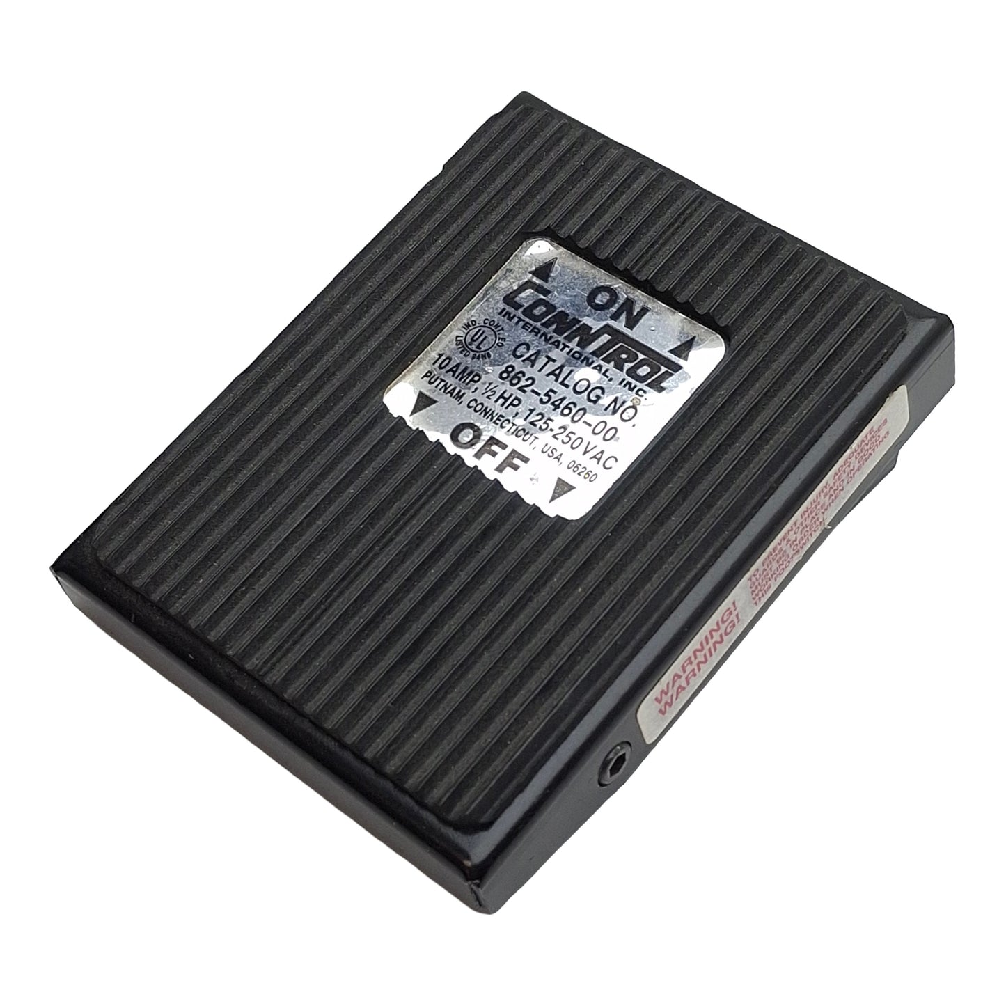 Used Conntrol 862-5460-00 Ergonomic Light Duty Foot Switch, 10A 1/2HP 125-250VAC