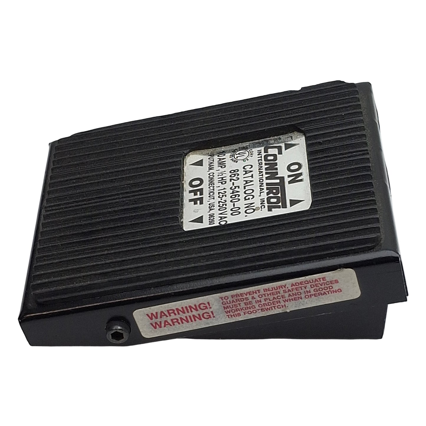 Used Conntrol 862-5460-00 Ergonomic Light Duty Foot Switch, 10A 1/2HP 125-250VAC