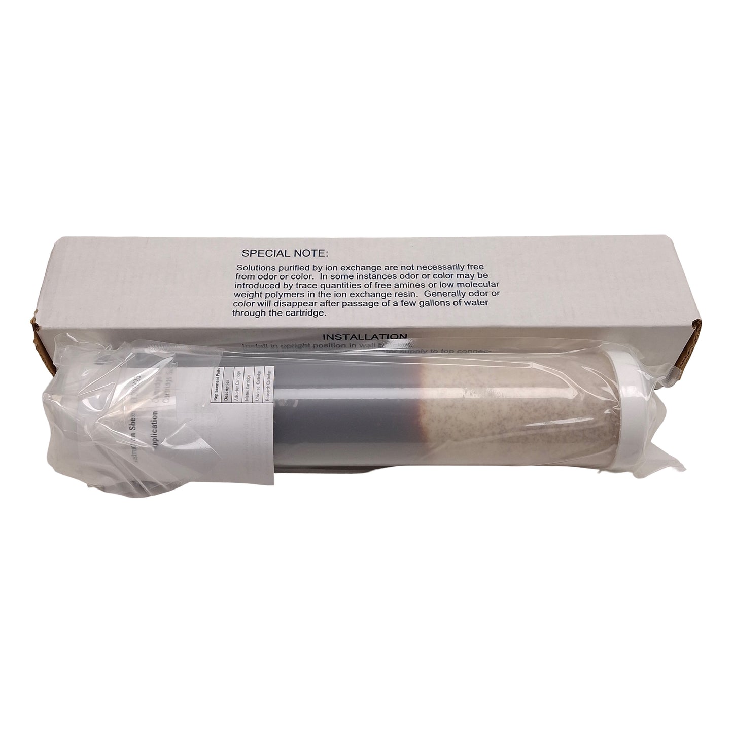 New Cole Parmer 01506-25 Ion Exchange Filter Cartridge ø3.25x18.75in 7.2GPH 100psi