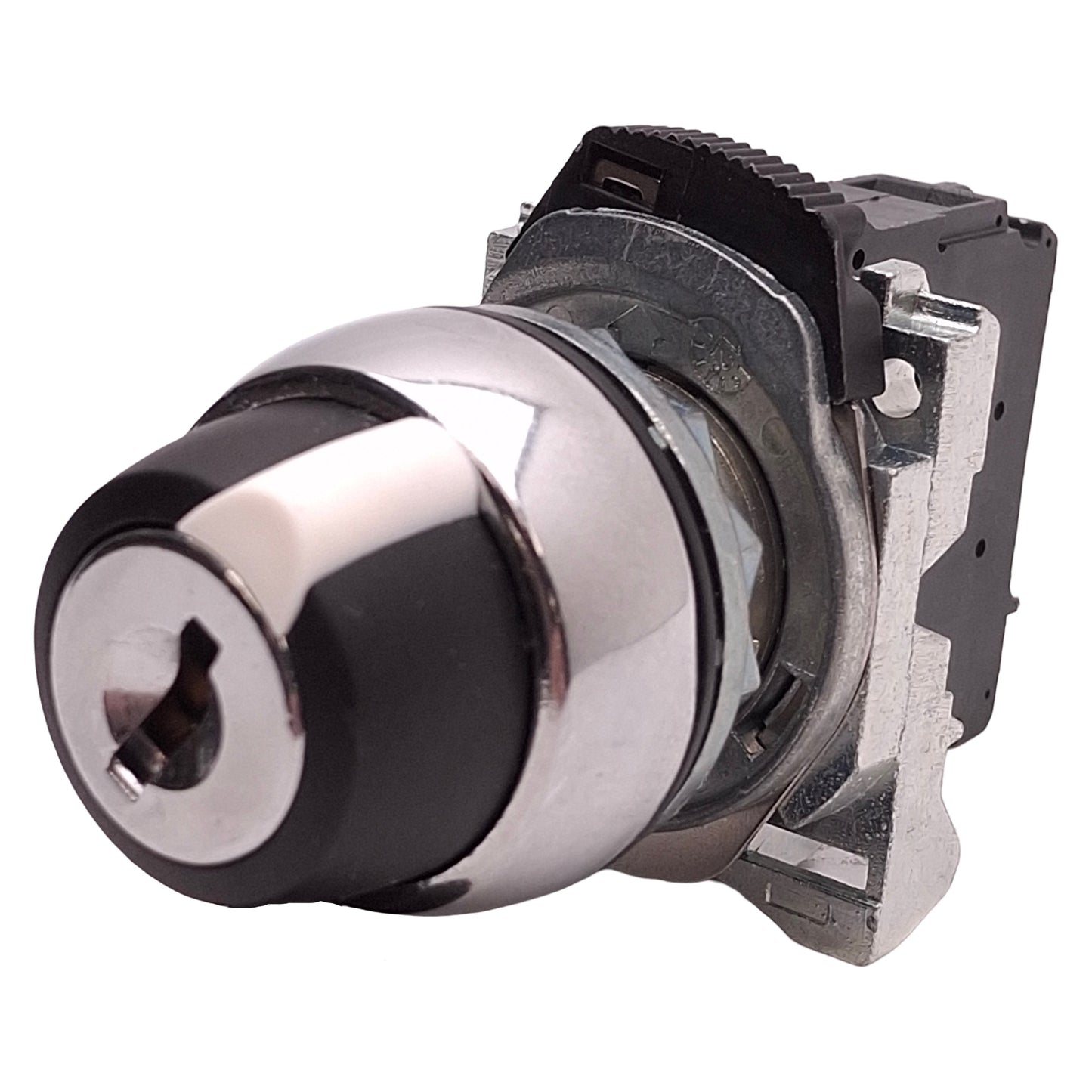 Used Sprecher & Schuh D7P-KL22PX10 2-Position Key Selector Switch 22mm, 600V 10A, 1NO