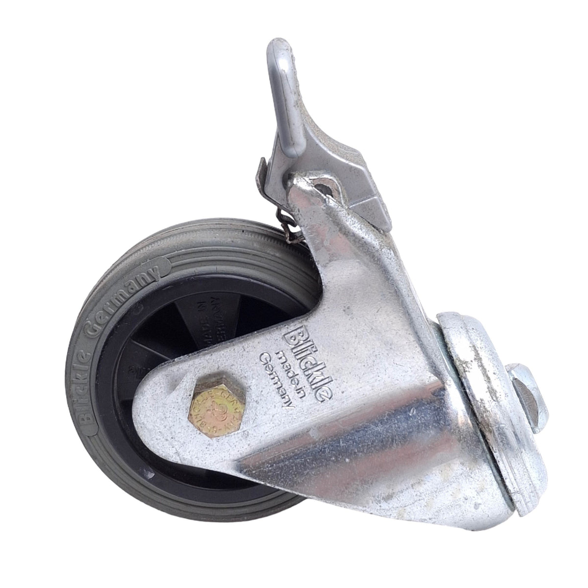 Used Lot of 3 Blickle LKRA-VPP 80K-FISG Swivel Casters, ø80mm x 25mm Wheel, Synthetic