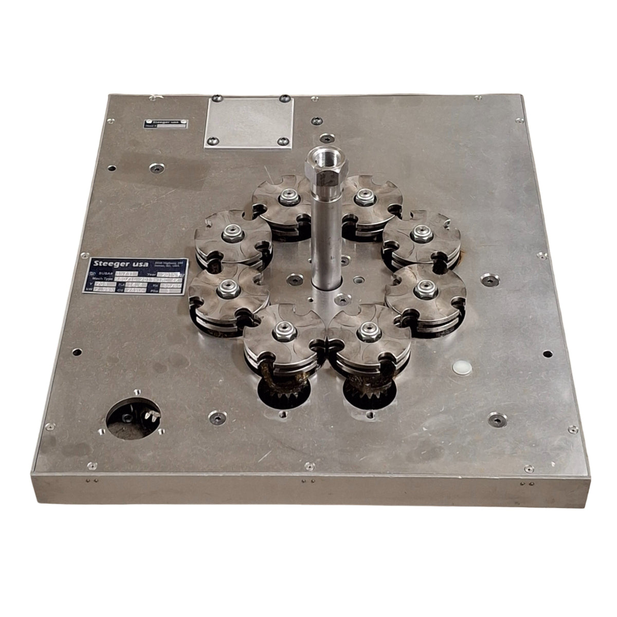 Used Steeger 16 Carrier Gear Plate Assembly For K80/16-2013-IMC 4K Braiding Machine