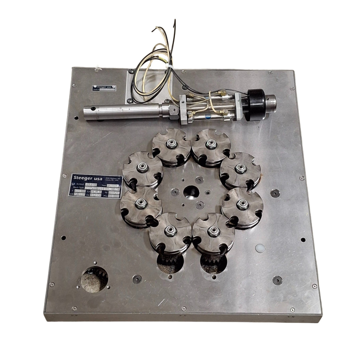 Used Steeger 16 Carrier Gear Plate Assembly For K80/16-2013-IMC 4K Braiding Machine