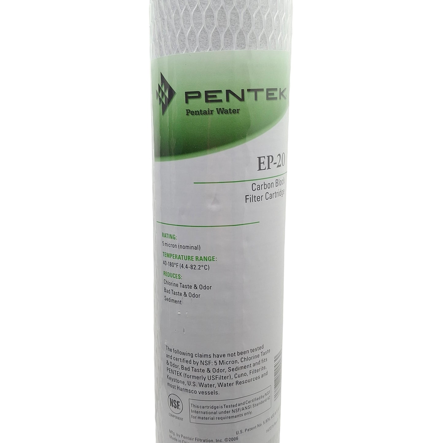 New – Open box Pentair 155529-43 EP-20 Pentek Carbon Block Filter Cartridge, 5µm, ø2.89" x 20"