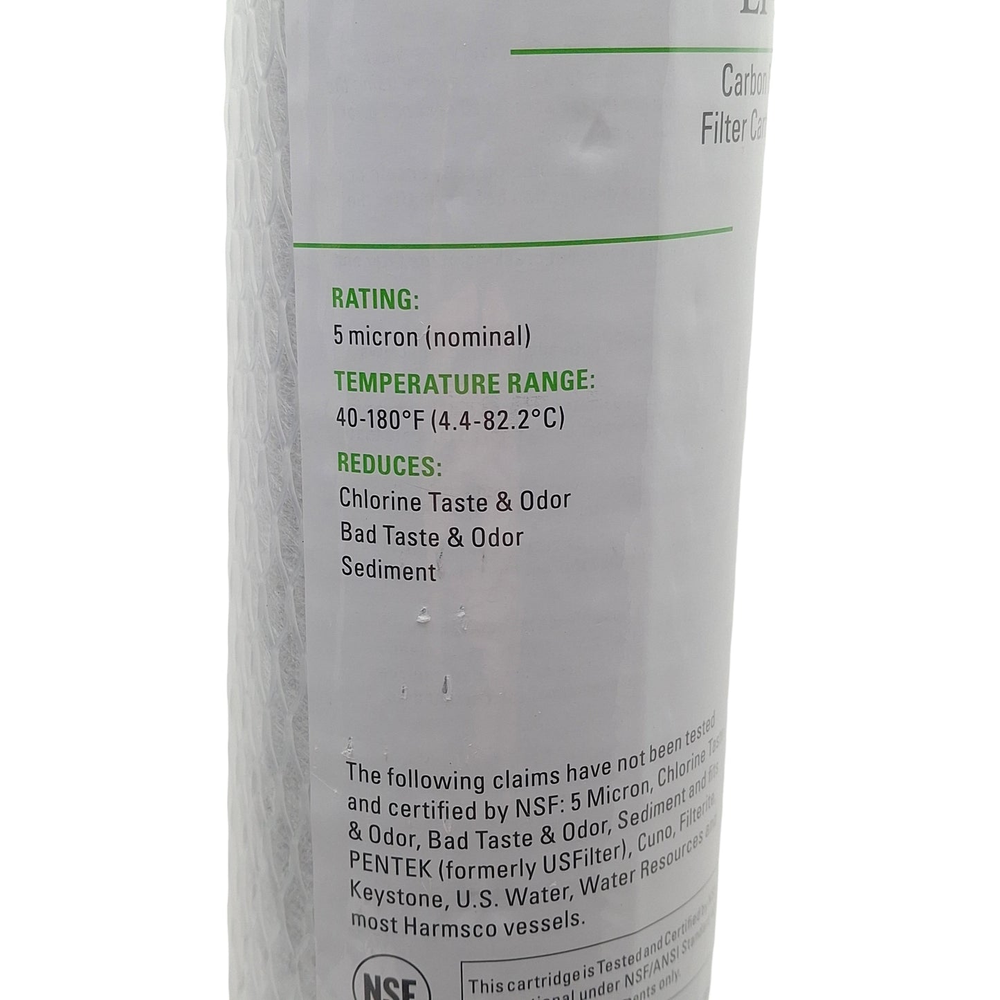 New – Open box Pentair 155529-43 EP-20 Pentek Carbon Block Filter Cartridge, 5µm, ø2.89" x 20"