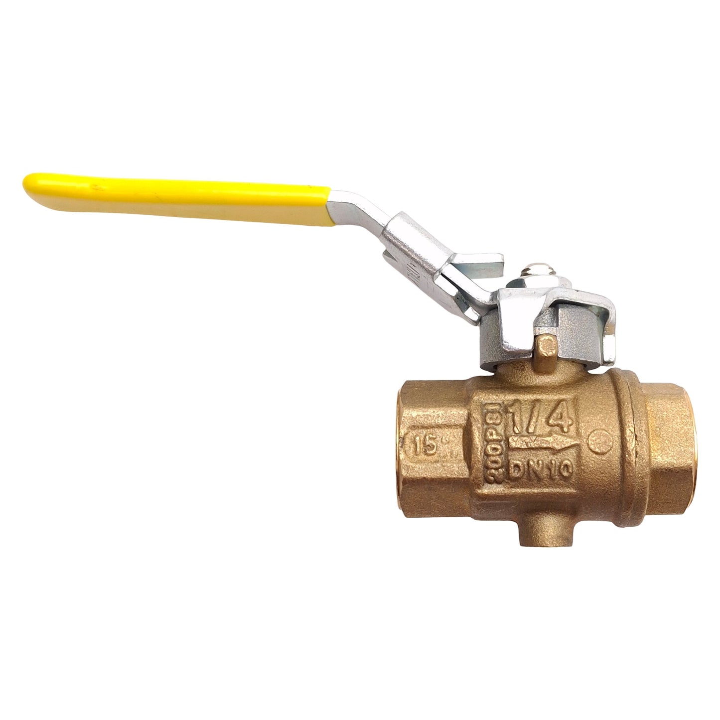 Used Rubinetterie Bresciane 511L Exhaust Brass Ball Valve, DN10, 200psi, 1/4in NPT