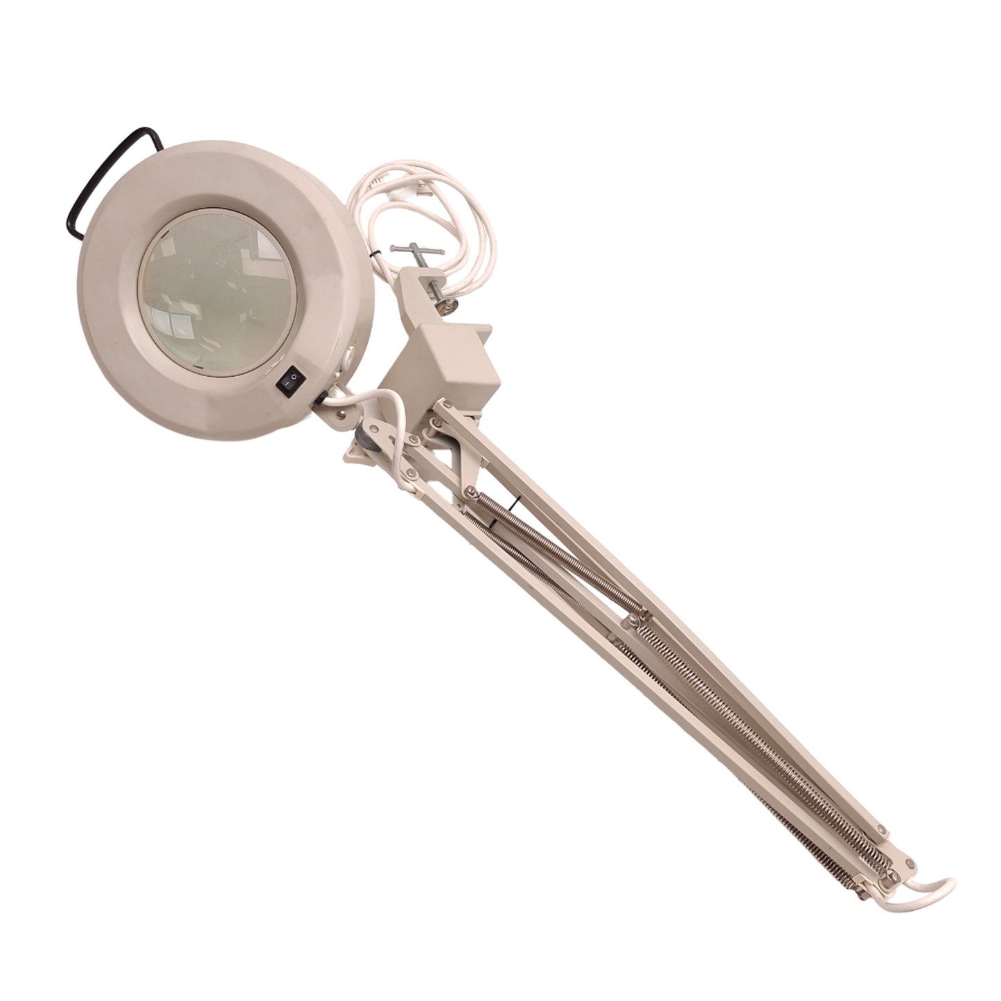 Used Luxo SL-114 IFM Magnifier, 45" Arm, 22W Fluorescent, 120VAC, w/ 5 Diopter Lens