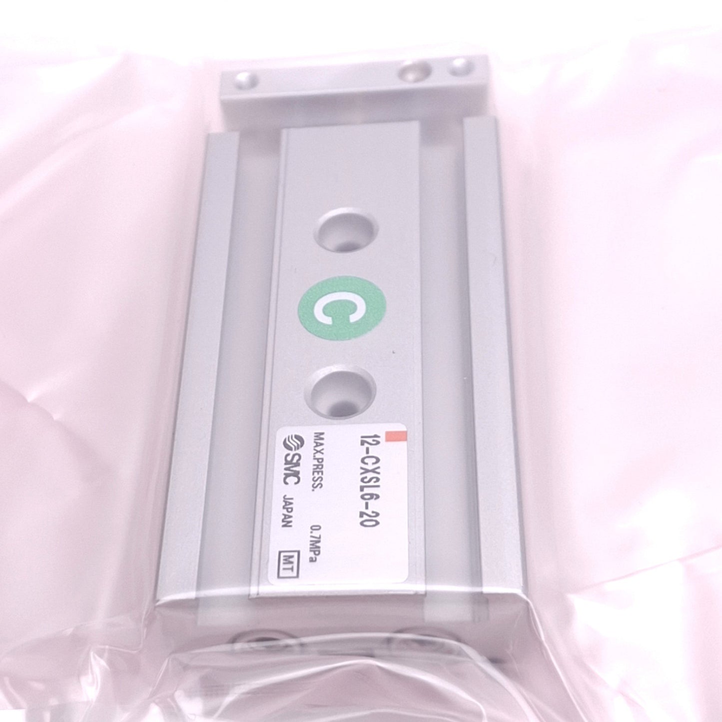 New SMC 12-CXSL6-20 Pneumatic Guided Cylinder, ø6mm Bore, 20mm Stroke, 0.7MPa, M3