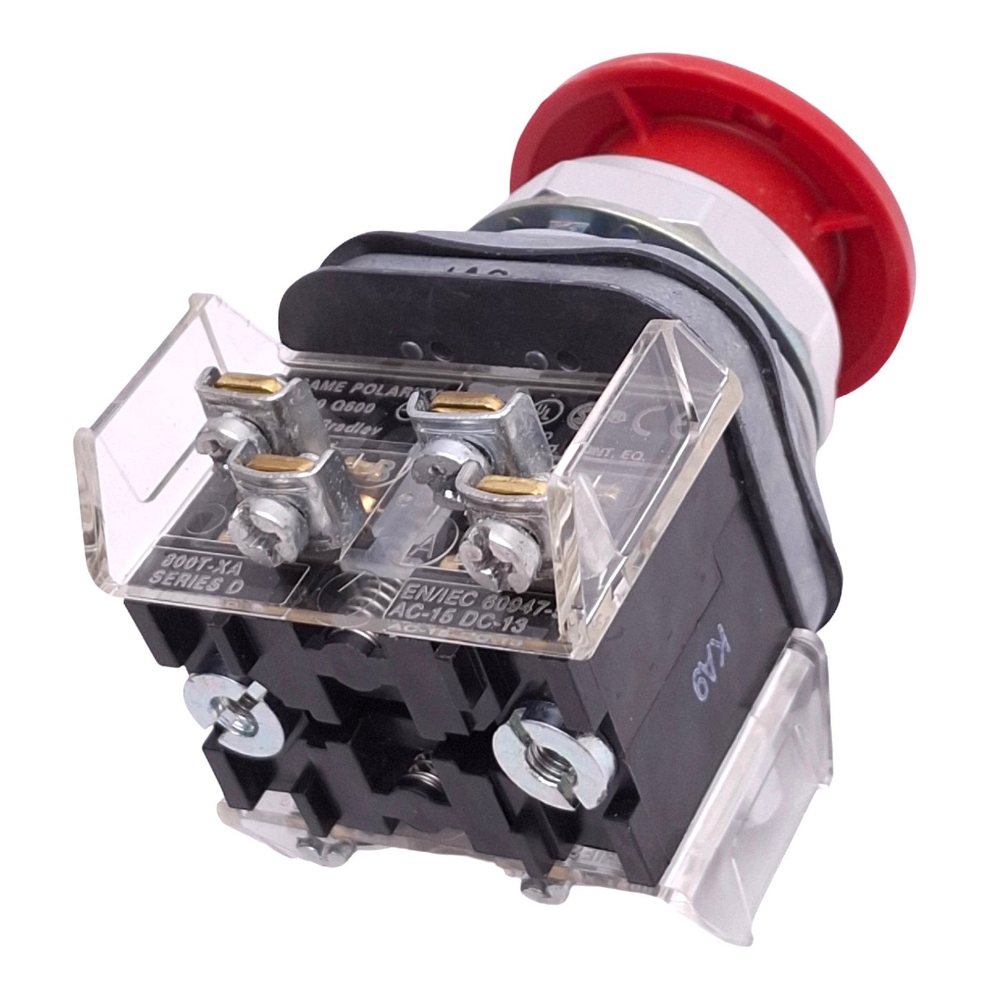 Used Allen Bradley 800T-D6B Push Button Switch, 30mm, 2NC 2NO, 600VAC 10A Max