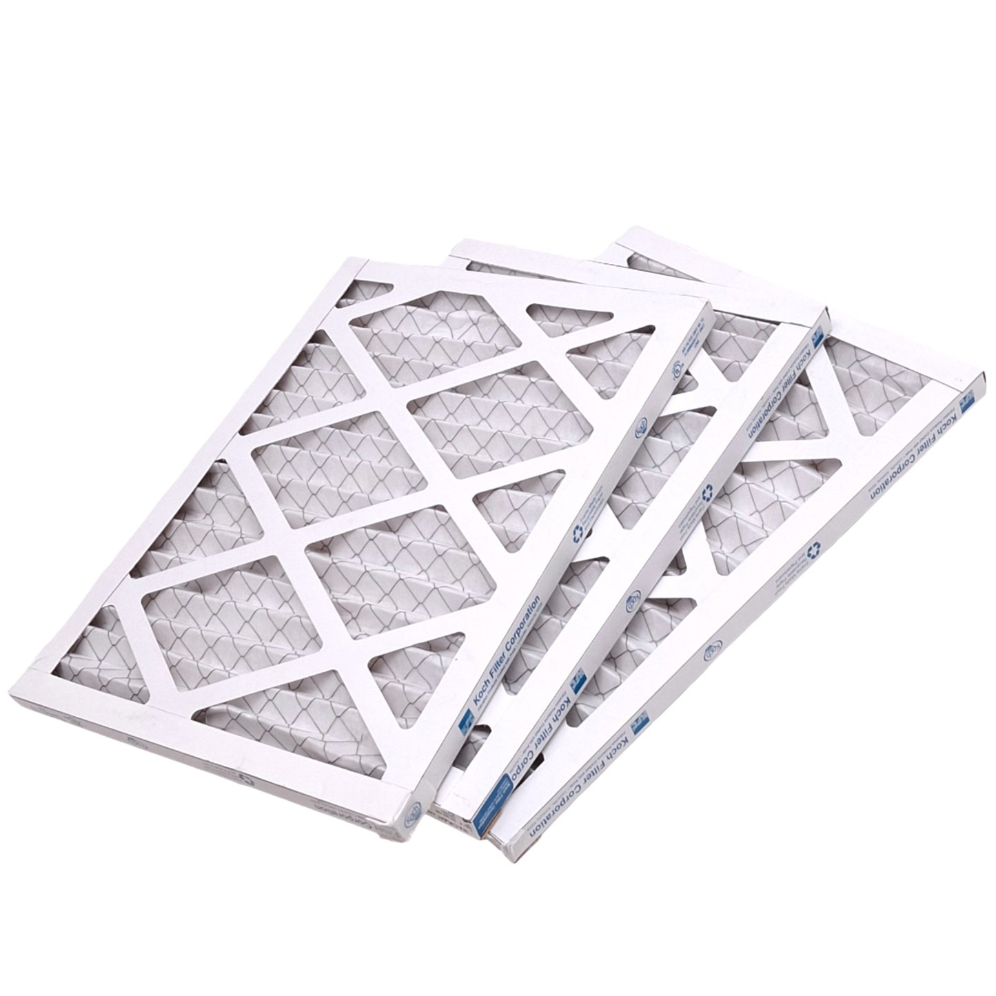New Lot of 3 Koch Filters 102-041-199 Multi-Pleat Filter Panels, 12"x16"x1", MERV 8