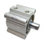 Used SMC CDQ2WA80-25DZ Compact Cylinder, ø80mm Bore, 25mm Stroke, Rc3/8, 145psi