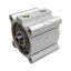 Used SMC CDQ2WA80-25DZ Compact Cylinder, ø80mm Bore, 25mm Stroke, Rc3/8, 145psi