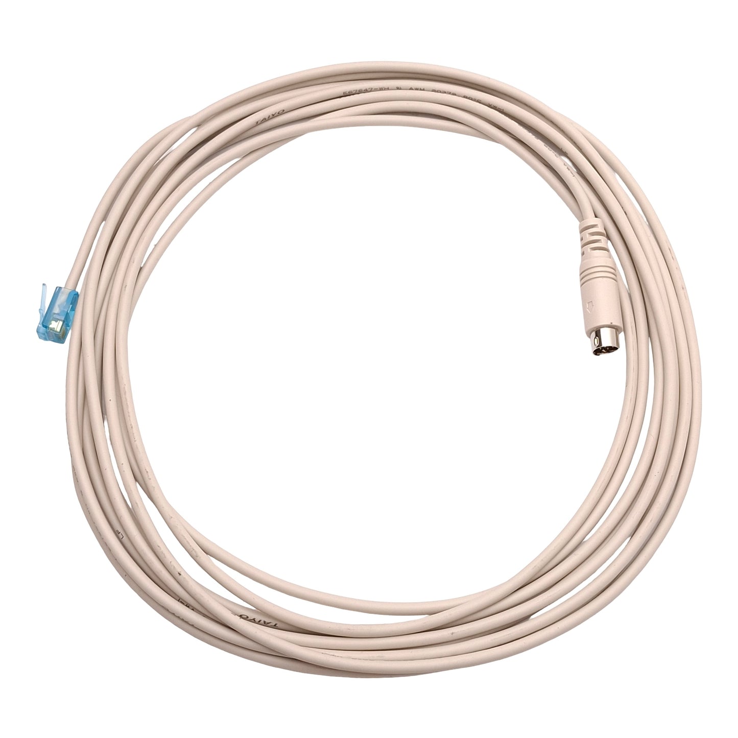 Used IAI CB-RCA-SIO050 Robo Cylinder Communication Cable, 8-Pin Mini DIN to RJ12, 5m