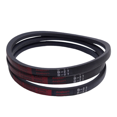 New Lot of 3 Bando B-27 Bandset V-Belt, 30in Length, 0.66in W x 0.41in Thickness