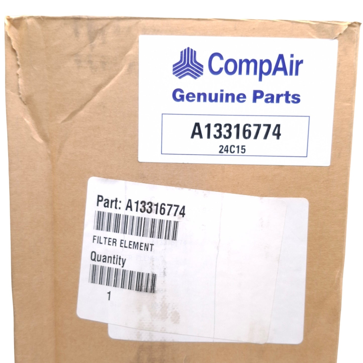 New Compair A13316774 Air Compressor Filter Element, R61, ø3.5in Inlet