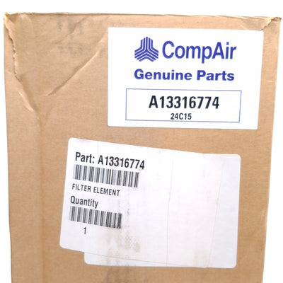 New Compair A13316774 Air Compressor Filter Element, R61, ø3.5in Inlet